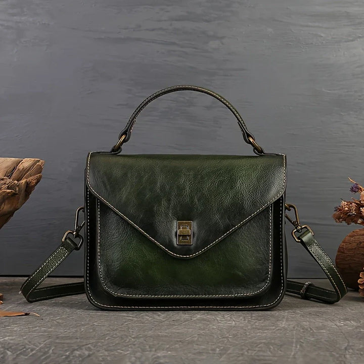 Genuine Leather Women's Retro Mailman Crossbody Bag
